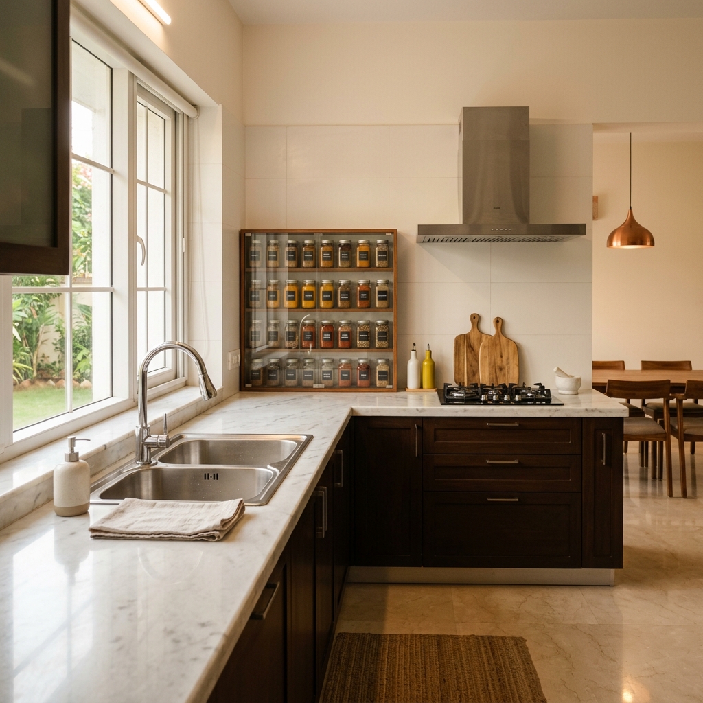 Spotlessly clean kitchen